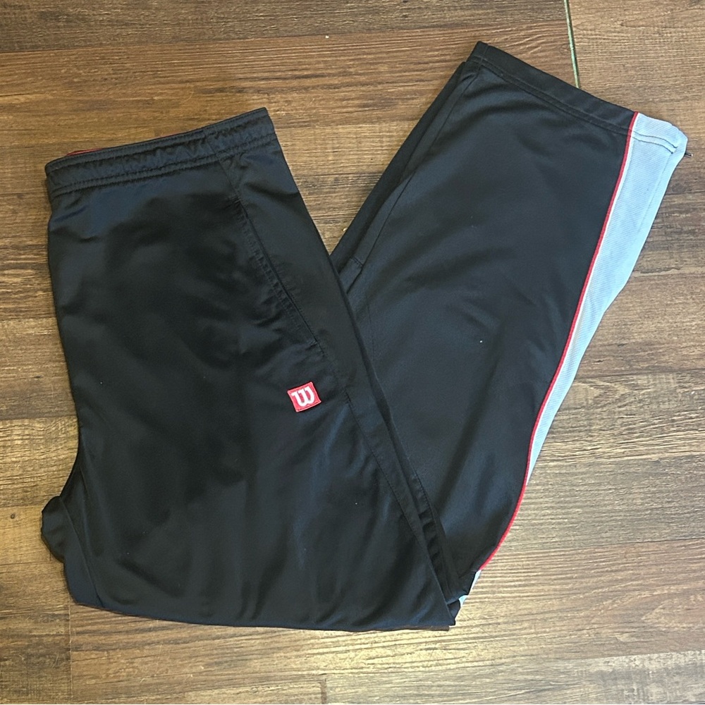 Wilson Adult Black and Gray Joggers - Large